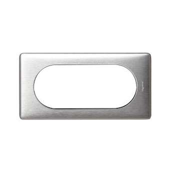 Plaque Céliane Métal 4 à 5 modules - finition Aluminium|Legrand-LEG068925