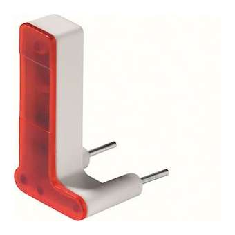cubyko lampe enfichage pour témoin forme 'L' 250V rouge|Hager-HAGWUZ691