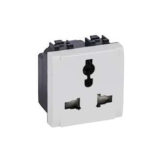 Prise de courant multi standard Livinglight 2P+T - Blanc - 2 modules|Bticino-TICN4139