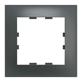 Kallysta pop plaque 1 poste coloris Carbone|Hager-HAGWKN501