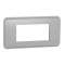 Unica Pro - plaque de finition - Alu - 4 modules|Schneider Electric-SCHNU411430