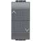 Double-poussoir interbloqué Livinglight pour volet roulant - Anthracite 1 module|Bticino-TICL4037