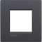 Plaque Livinglight Air Metal monochrome 2 modules - Anthracite|Bticino-TICBTLNE4802AR