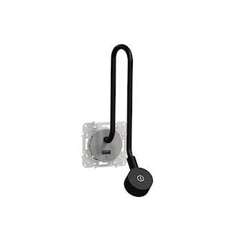 Odace - liseuse - avec prise USB-A - 2,1A - alu|Schneider Electric-SCHS530002