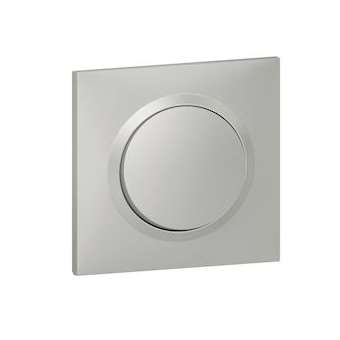 Interrupteur ou va-et-vient dooxie complet avec plaque - aluminium|Legrand-LEG095040