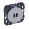 Double chargeur USB Type-C dooxie 3A 15W finition alu|Legrand-LEG600445