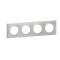 Plaque carrée dooxie 4 postes finition effet aluminium|Legrand-LEG600854