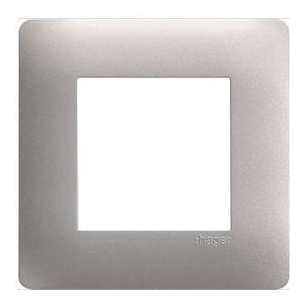 Essensya Plaque 1 poste Titane|Hager-HAGWE491