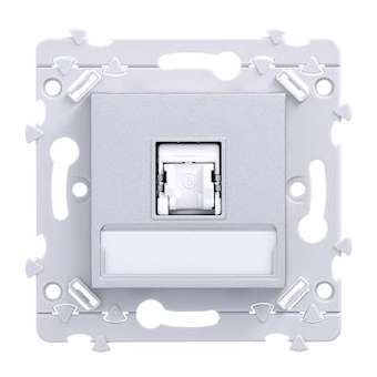 essensya prise RJ45 Catégorie 6 FTP pour Grade 2 Titane|Hager-HAGWE223T