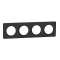 Odace Touch, plaque Anthracite 4 postes horiz. ou vert. entraxe 71mm|Schneider Electric-SCHS540808