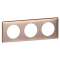 Plaque Céliane Métal 3 postes - finition Copper|Legrand-LEG068993