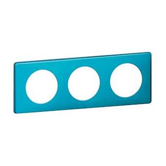 Plaque Céliane Métal 3 postes - finition Blue Snake|Legrand-LEG068773