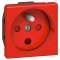 Prise 2P+T à détrompage Mosaic avec connexion par bornes à vis 2 modules - rouge|Legrand-LEG077114