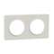 Odace Touch - PLQ Kvadrat Craie/blanc 2 postes horiz. ou vert. entraxe 71mm|Schneider Electric-SCHS520804KW