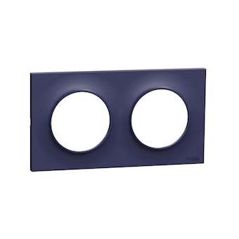 Odace Styl, plaque Cobalt 2 postes horiz./vert. entraxe 71mm|Schneider Electric-SCHS550704