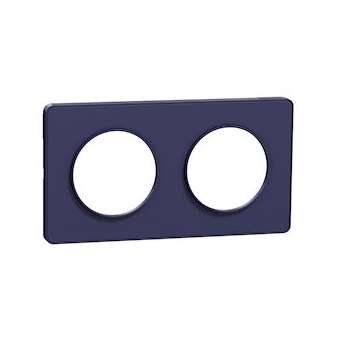 Odace Touch, plaque Cobalt 2 postes horiz. ou vert. entraxe 71mm|Schneider Electric-SCHS550804