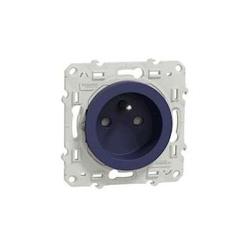 Odace, prise de courant 2P+T Cobalt, à vis, connexion rapide|Schneider Electric-SCHS550059