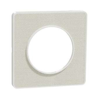 Odace Touch - Plaque de finition Kvadrat 1 poste - Craie/Blanc|Schneider Electric-SCHS520802KW