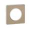 Odace Touch, plaque Bronze brossé avec liseré Blanc 1 poste|Schneider Electric-SCHS520802L