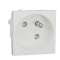Unica - prise 2P+T - FR - 45DEG - raccord rapide traversant - Blanc - méca seul|Schneider Electric-SCHNU304918