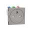 Unica - prise 2P+T - FR - 90DEG - affleurant - raccord rapide - Alu - méca seul|Schneider Electric-SCHNU305230