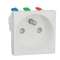 Unica - prise 2P+T - FR - 90DEG - raccord rapide travers - Blanc anti - méca seu|Schneider Electric-SCHNU305920