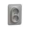 Unica - prise double 2P+T pour boîte 1P - FR - vis - Alu - méca + plaque|Schneider Electric-SCHNU406930