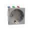 Unica - prise 2P+T - DE - connexion rapide - Alu - méca seul|Schneider Electric-SCHNU305730