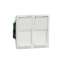 Unica - prise RJ45 double - cat 6 STP - 2 mod - Blanc - méca seul|Schneider Electric-SCHNU342618