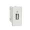 Unica - prise USB 3.0 - connecteur data - 1 mod - Blanc - méca seul|Schneider Electric-SCHNU342918