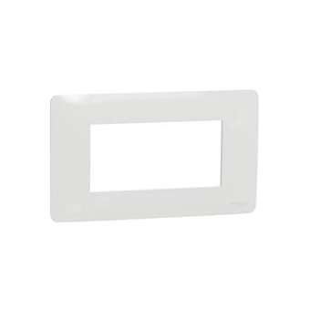 Unica Studio - plaque de finition - Blanc - 4 modules|Schneider Electric-SCHNU210418