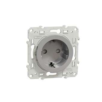 Odace, prise de courant 2P+T Alu, standard allemand, à vis, connexion à vis|Schneider Electric-SCHS530057