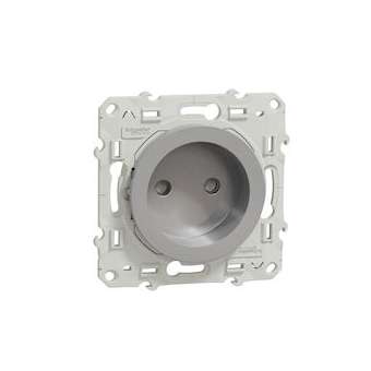 Odace, prise de courant 2P Alu, à vis, connexion rapide|Schneider Electric-SCHS530033