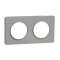 Odace Touch, plaque Alu 2 postes horiz. ou vert. entraxe 71mm|Schneider Electric-SCHS530804