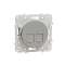 Odace, prise double RJ45 Alu, grade 3 (multimédia) cat. 6 STP, à vis|Schneider Electric-SCHS530486
