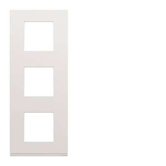 Plaque gallery plastique injecté 3 postes verticale 71mm pure|Hager-HAGWXP0043