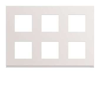 Plaque gallery plastique injecté 2x3x2 modules pure|Hager-HAGWXP0086