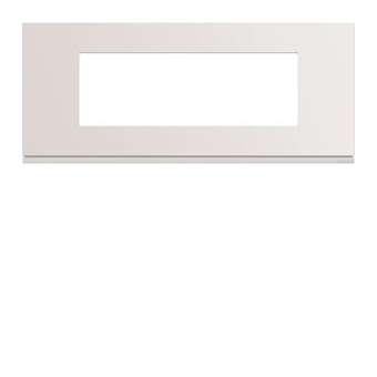 Plaque gallery plastique injecté 6 modules entraxe 57mm pure|Hager-HAGWXP0006