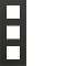 Plaque gallery plastique peint 3 postes verticale 71mm night|Hager-HAGWXP0243