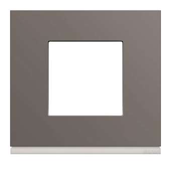 Plaque gallery plastique peint 1 poste taupe|Hager-HAGWXP0902