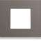 Plaque gallery plastique peint 1 poste taupe|Hager-HAGWXP0902