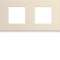 Plaque gallery plastique peint 2 postes horizontale 71mm dune|Hager-HAGWXP0312