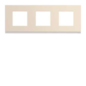 Plaque gallery plastique peint 3 postes horizontale 71mm dune|Hager-HAGWXP0313