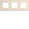 Plaque gallery plastique peint 3 postes horizontale 71mm dune|Hager-HAGWXP0313