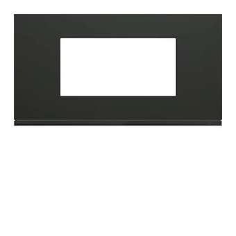 Plaque gallery plastique peint 4 modules entraxe 71mm night|Hager-HAGWXP0204