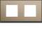 Plaque gallery 2 postes horizontale 71mm placage bronze|Hager-HAGWXP2212