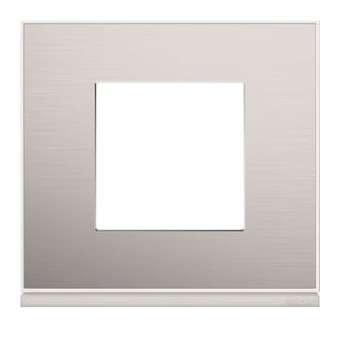 Plaque gallery 1 poste placage aluminium|Hager-HAGWXP2002