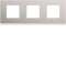 Plaque gallery 3 postes horizontale 71mm placage aluminium|Hager-HAGWXP2013