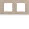 Plaque gallery 2 postes horizontale 71mm latté|Hager-HAGWXP2512