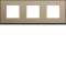 Plaque gallery 3 postes horizontale 71mm placage bronze|Hager-HAGWXP2213